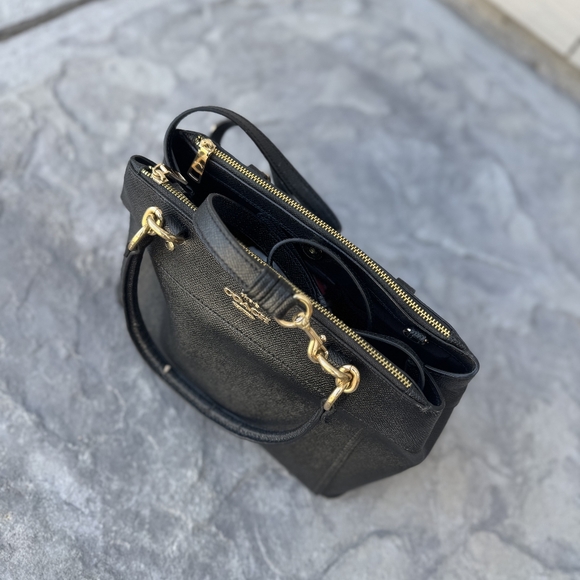 Coach Brooke Carryall Satchel in Black Crossgrain Leather – GUC - Picture 3 of 7